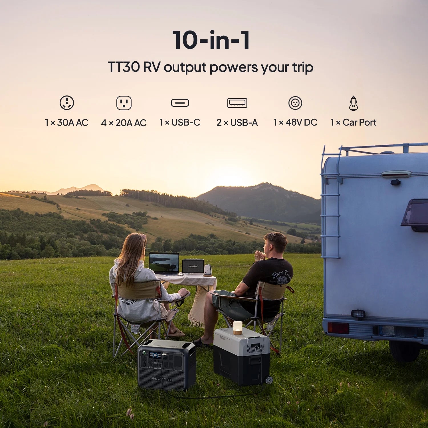 AC200L Portable Power Station, 2400W Lifepo4 Battery, 2048Wh