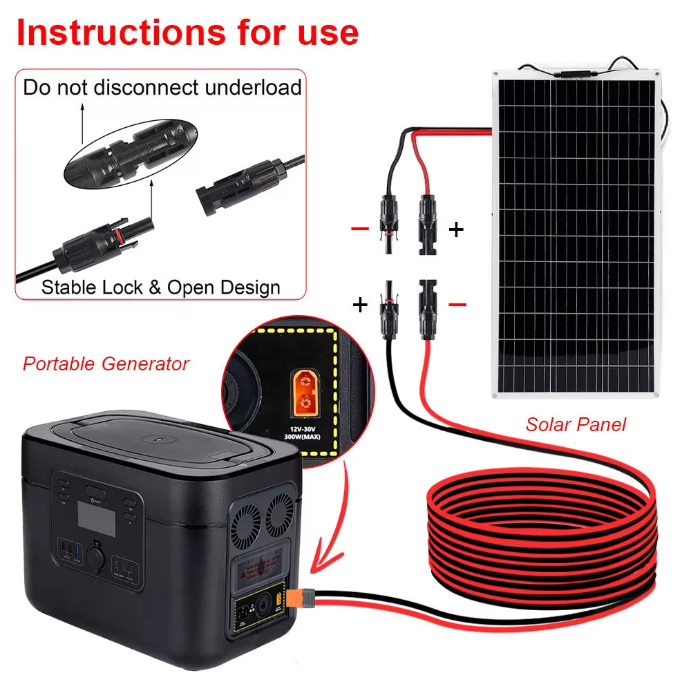 XT60I- F Solar Connector Cable  12AWG