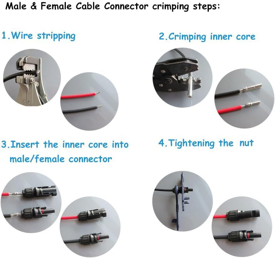 25Pairs / 50PCS Solar Connectors - Male & Female IP67 Waterproof Connector (25 Pairs Solar Connectors)