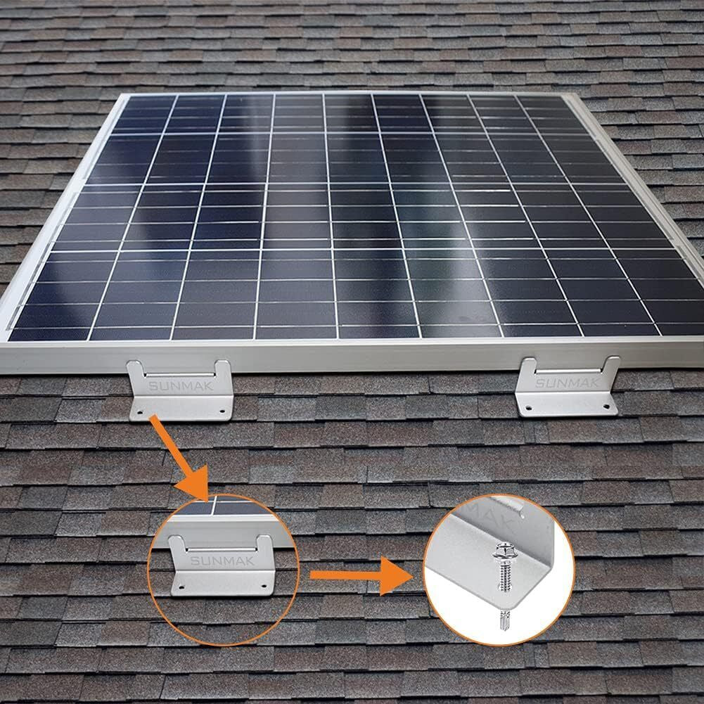 Solar Panel Mounting Z Brackets, 16 Units per Set 