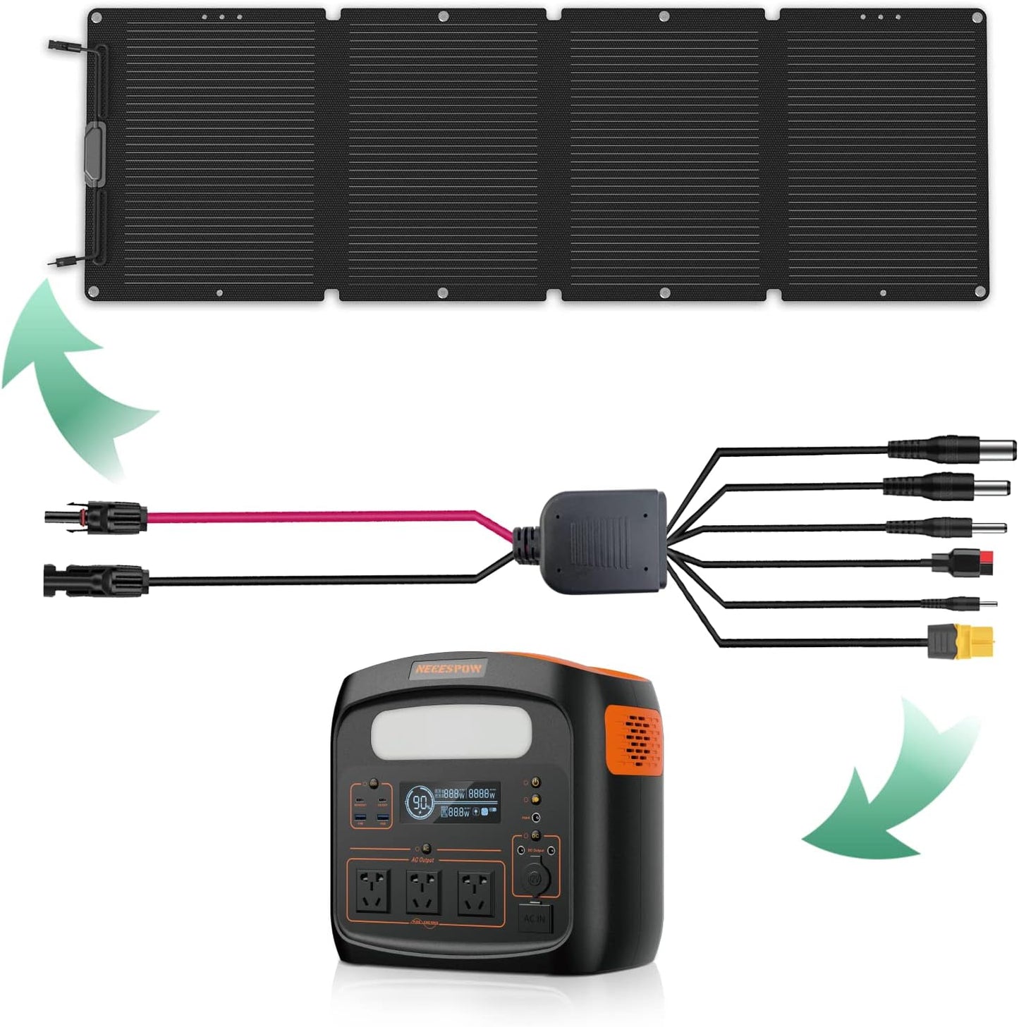 NECESPOW 6-In-1 Solar Connector Kit with Female and Male Connectors