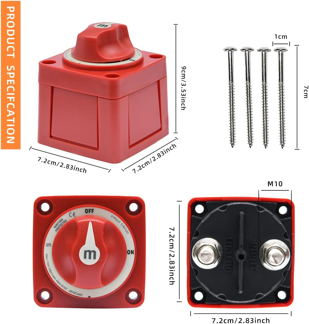 M Series Battery Switch 6006, Marine Battery Switch 48V 300A Power