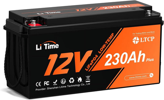 LiTime12V 230Ah Lithium Battery  200A BMS 2944Wh Lifepo4 