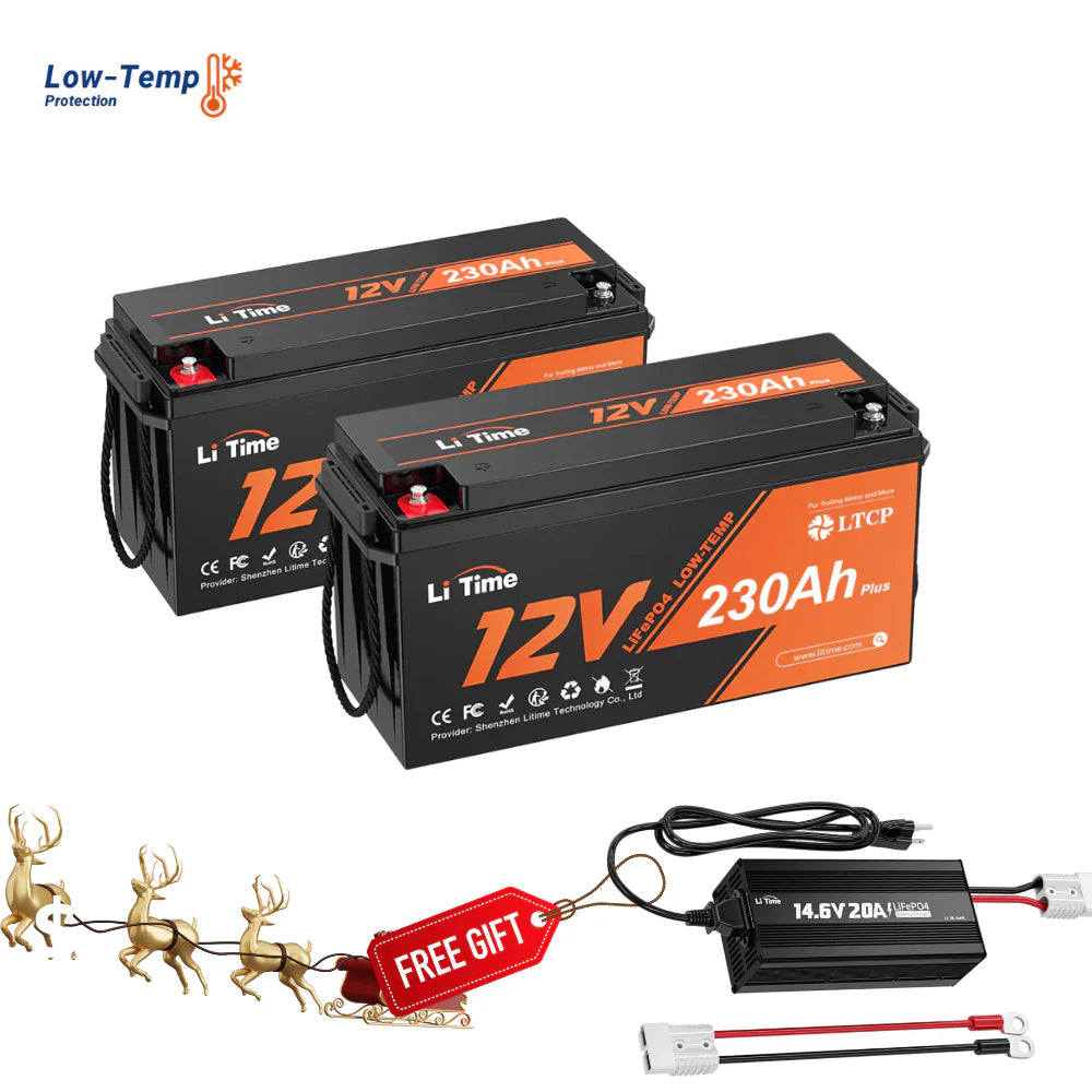 LiTime 12V 230Ah Deep Cycle Lifepo4 Battery with Low-Temp Protection