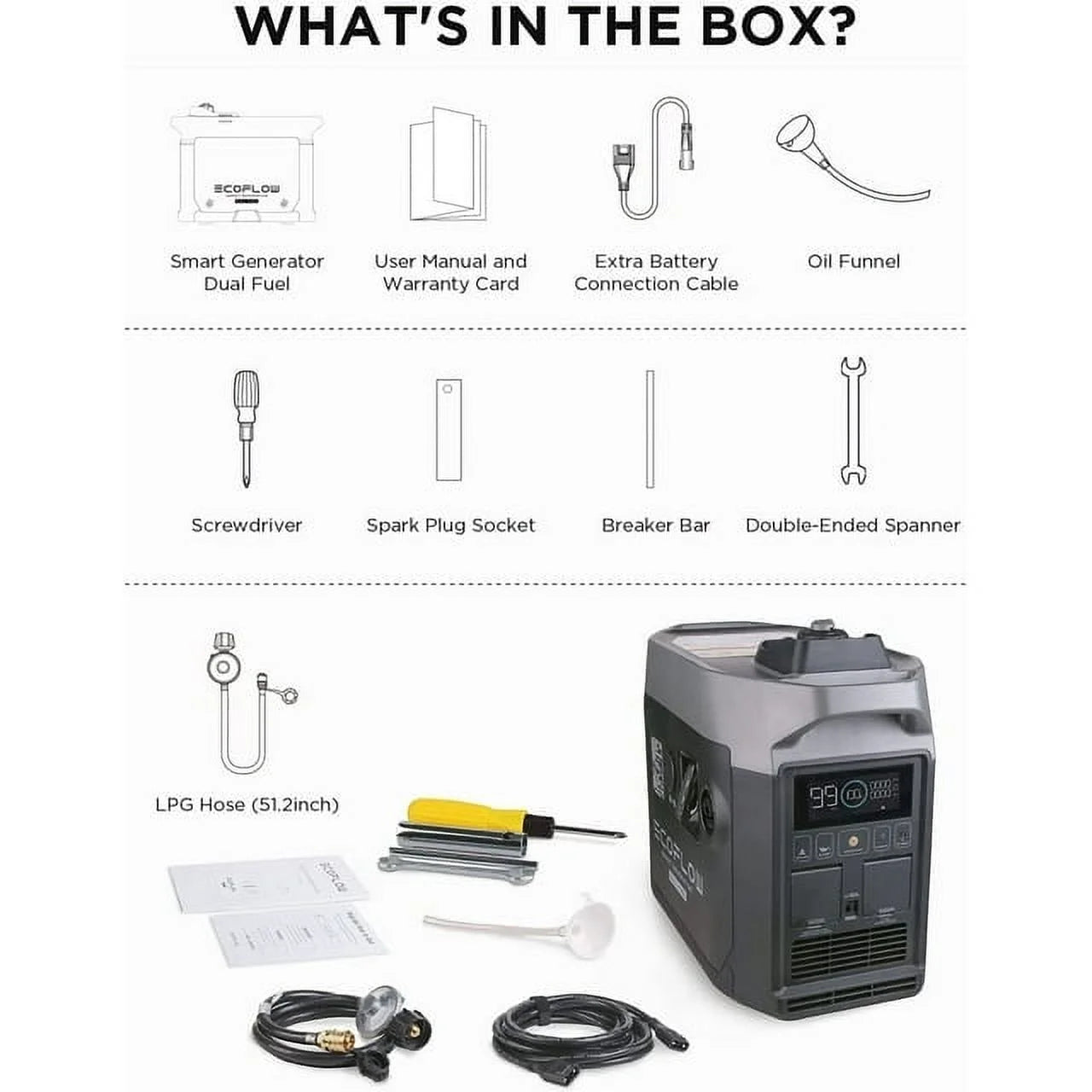 Ecoflow DELTA Max 2000 with 1800W Dual Fuel Generator