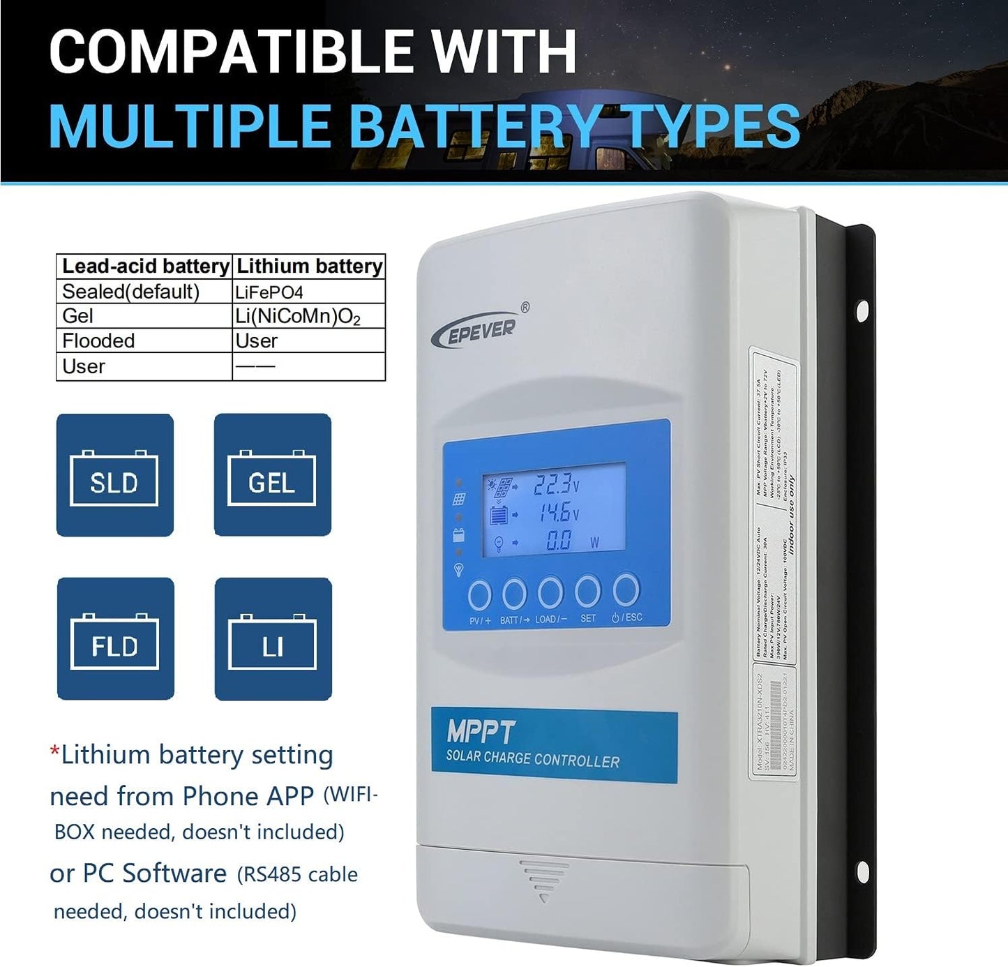 EPEVER MPPT Charge Controller 20A