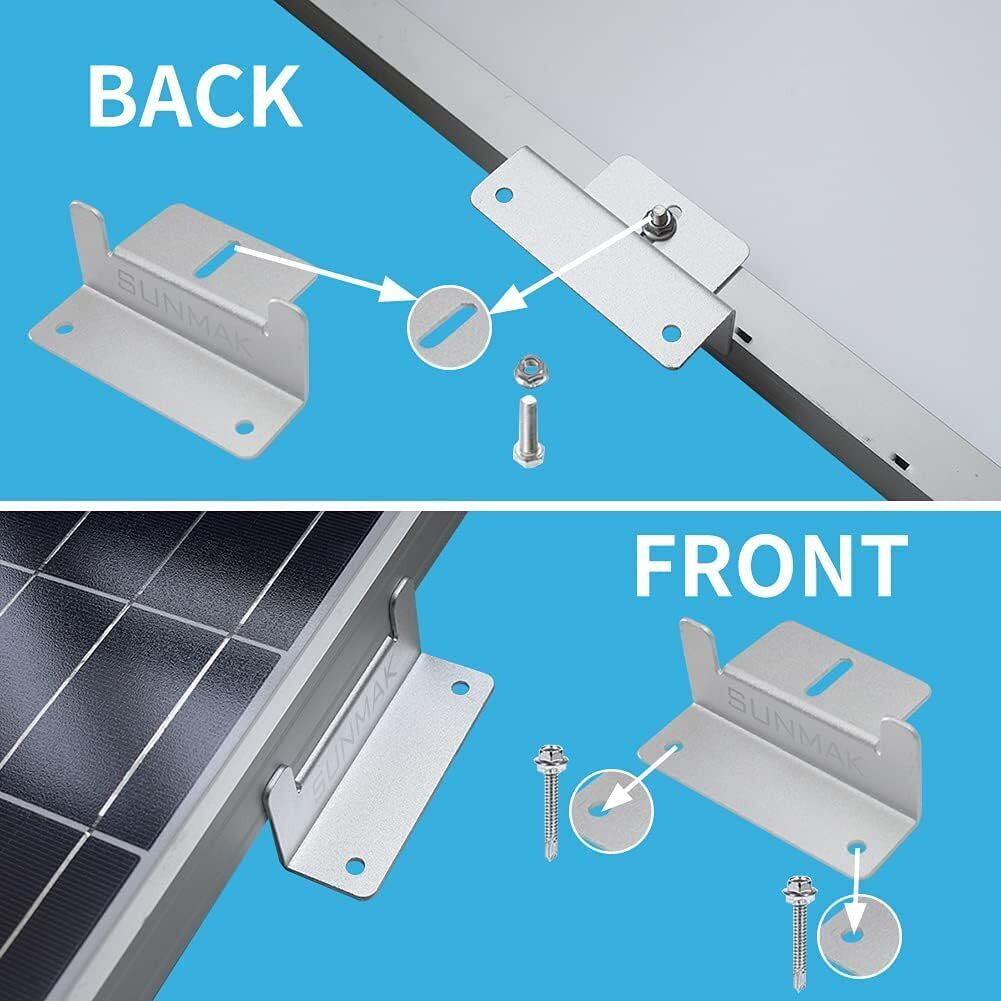 Solar Panel Mounting Z Brackets, 16 Units per Set 