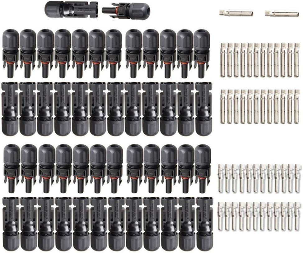 25Pairs / 50PCS Solar Connectors - Male & Female IP67 Waterproof Connector (25 Pairs Solar Connectors)