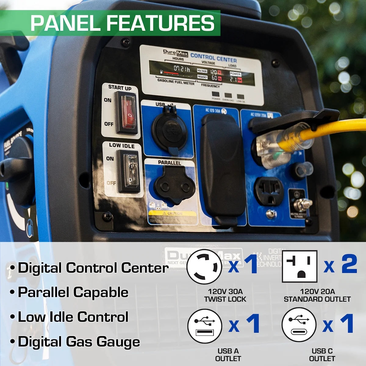 Xp2300Ih 2,300 Watt Portable Dual Fuel Inverter Generator with CO Alert