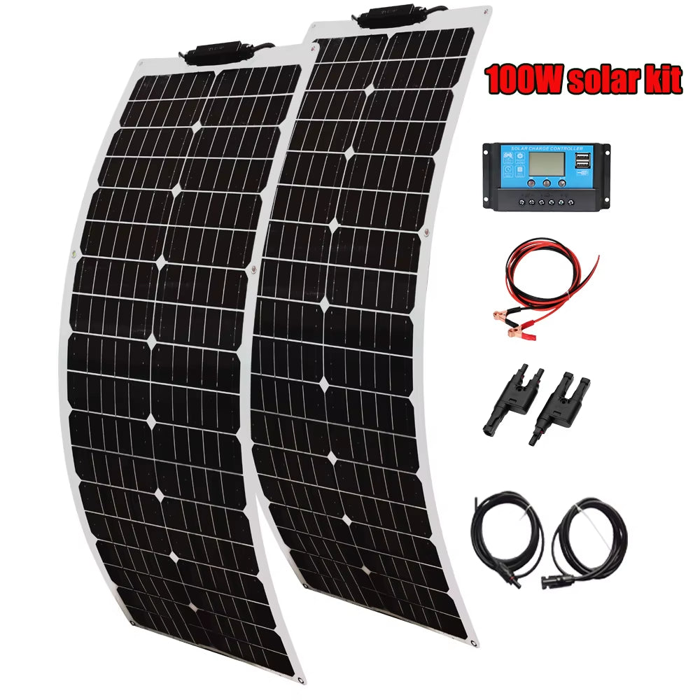 Flexible Solar Panel 50 Watt 12 Volt Monocrystalline 